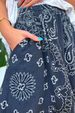 Ole Bubble Cotton Bandana Shorts Navy